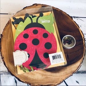 Anna Griffin Ladybug Invitations and Brads NEW